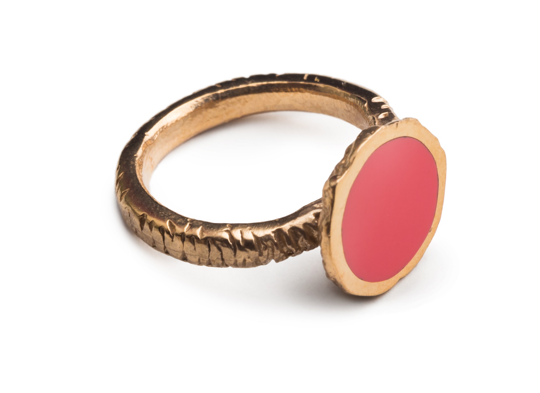 EB102 Кольцо, розовый, бронза, эмаль ELENA BERTELLOTTI Santreyd 