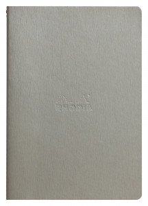 488308 Блокнот "rama" А5, 32 листа, в точку, серебристый Rhodia