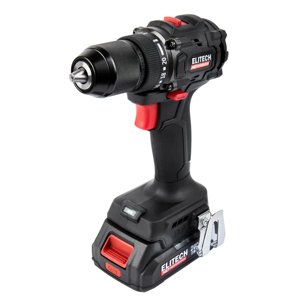 Аккумуляторная дрель-шуруповерт ELITECH HD CD20SL2 с двумя батареями 89391479 STLM-1541489 - Вид №3