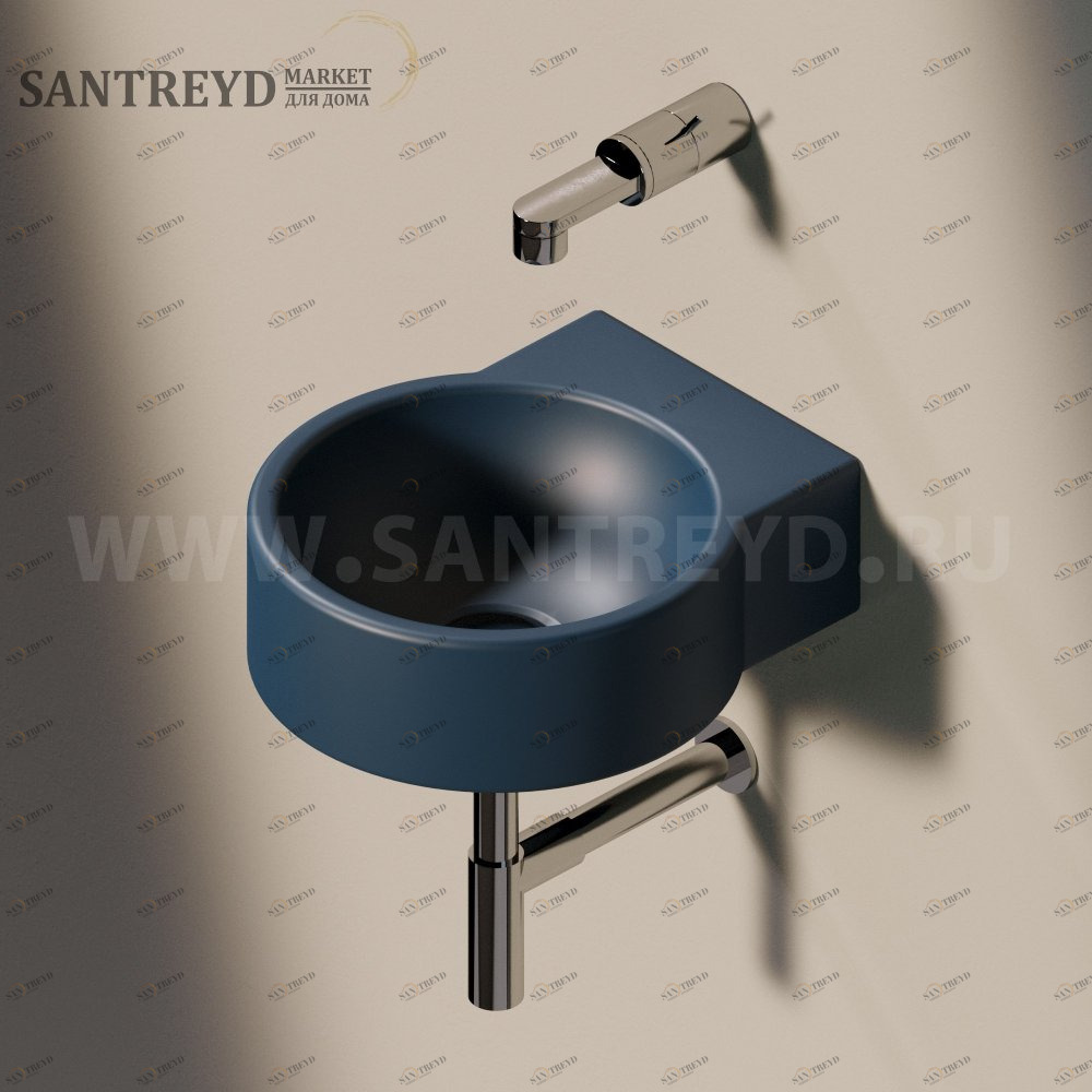 50597016 Подвесная раковина настенная круглая Ceramica Flaminia Twin