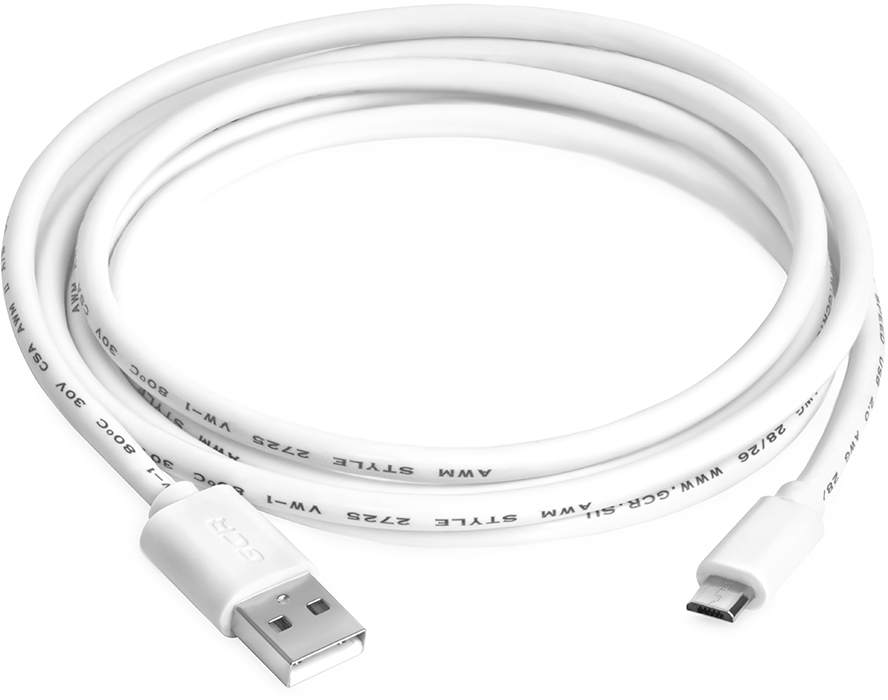 GCR-UA9MCB3-BB2S-1.0m кабель 1.0m usb 2.0, am/microb 5pin, белый, 28/28 awg, экран, армированный, морозостойкий Greenconnect Santreyd  - Вид №2