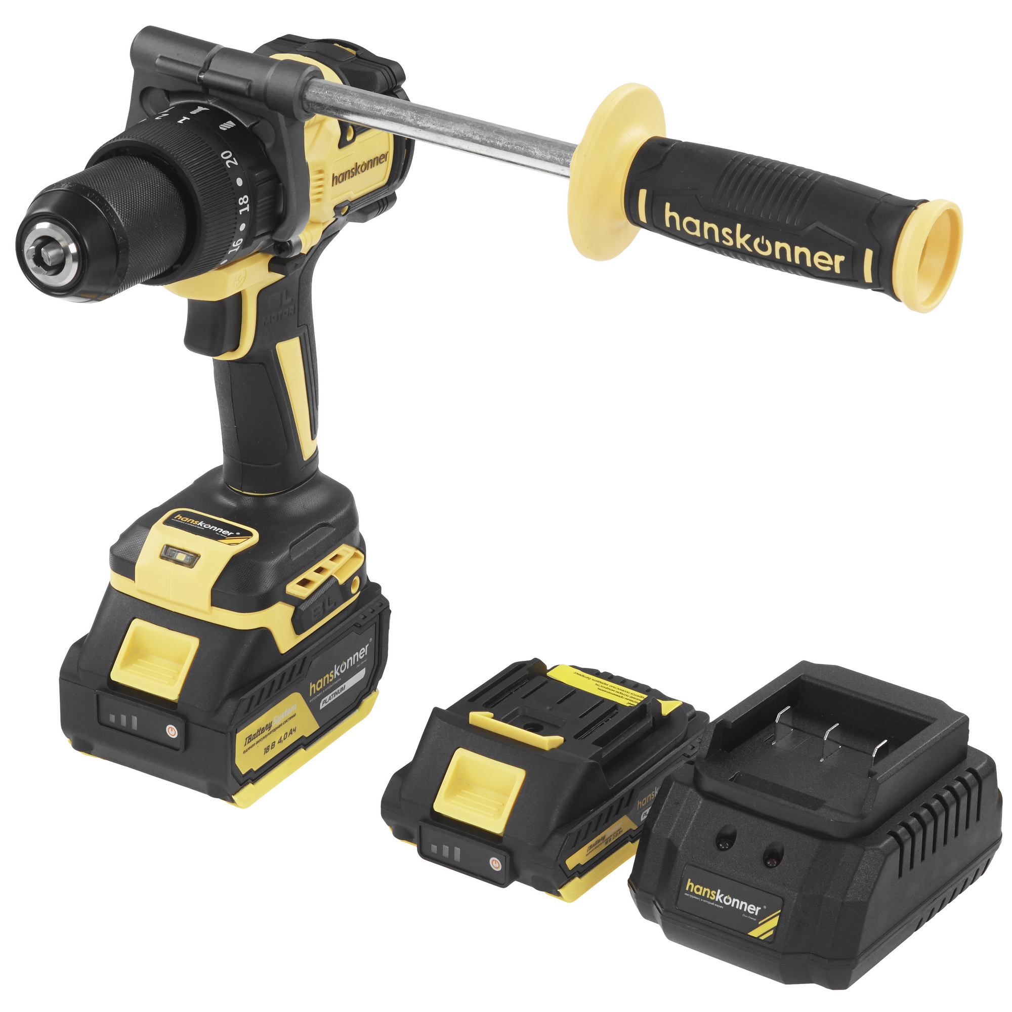Дрель-шуруповерт Hanskonner HCD18165BLI 1BatterySystem 18V 9163243 STDN-0019262