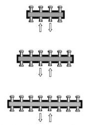 Коллекторы из чёрной стали MEIBES на 2(3) отопительных контура UK и МК ME663012RU - Вид №1