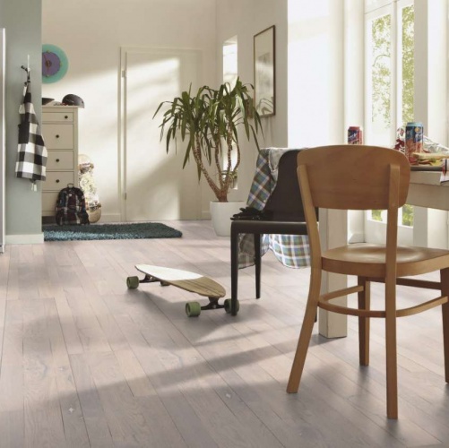 Широкий паркет Meister PС 400 Style Белый 8267 Дуб Рустик с брашью (Текстурированная) 2400х255 мм 2300200056 - Вид №4