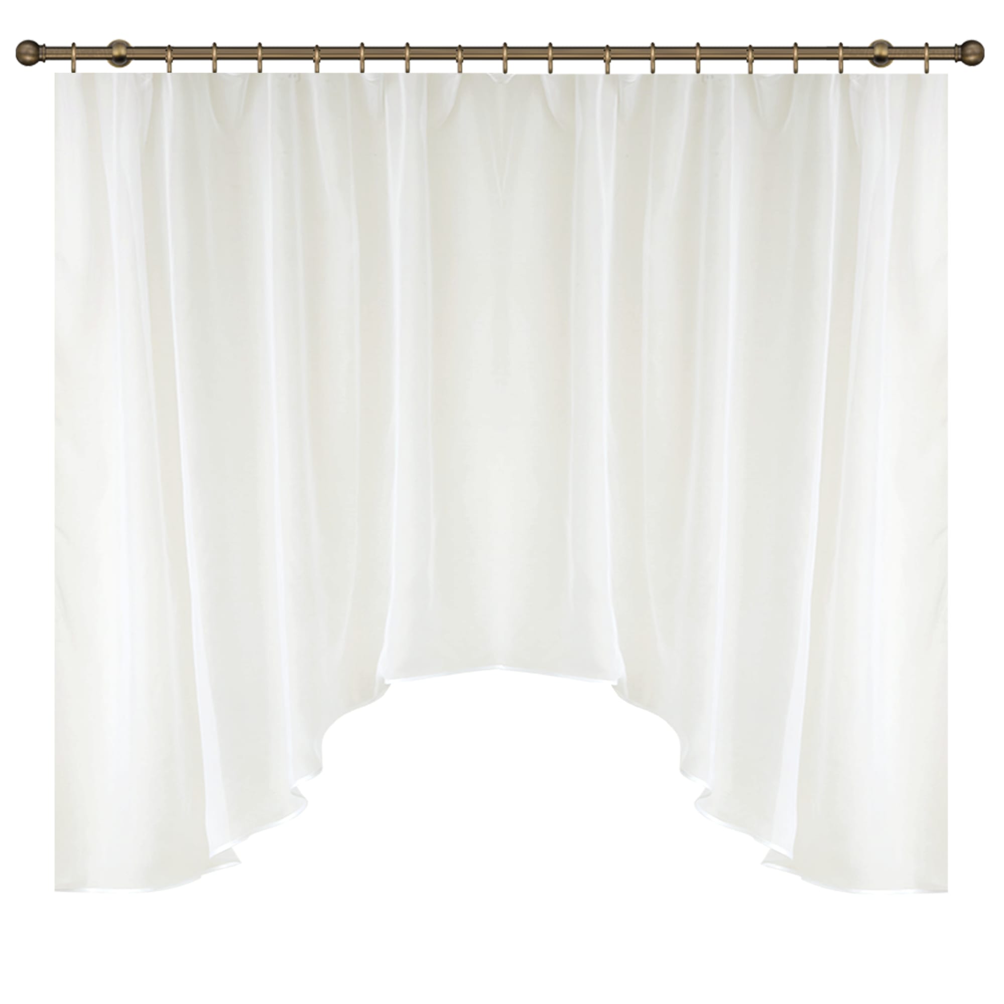 86116551 Штора на ленте для кухни "Арка" 285x160 см цвет молочный Santreyd 