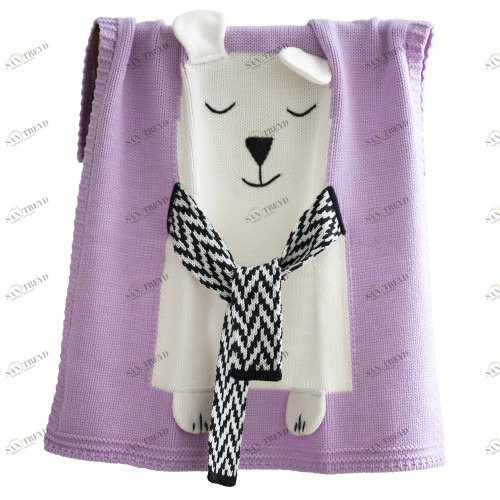 Плед розовый Мишка малый APERO ДИЗАЙНЕРСКИЕ, ЖИВОТНЫЕ 010296 Розовый 