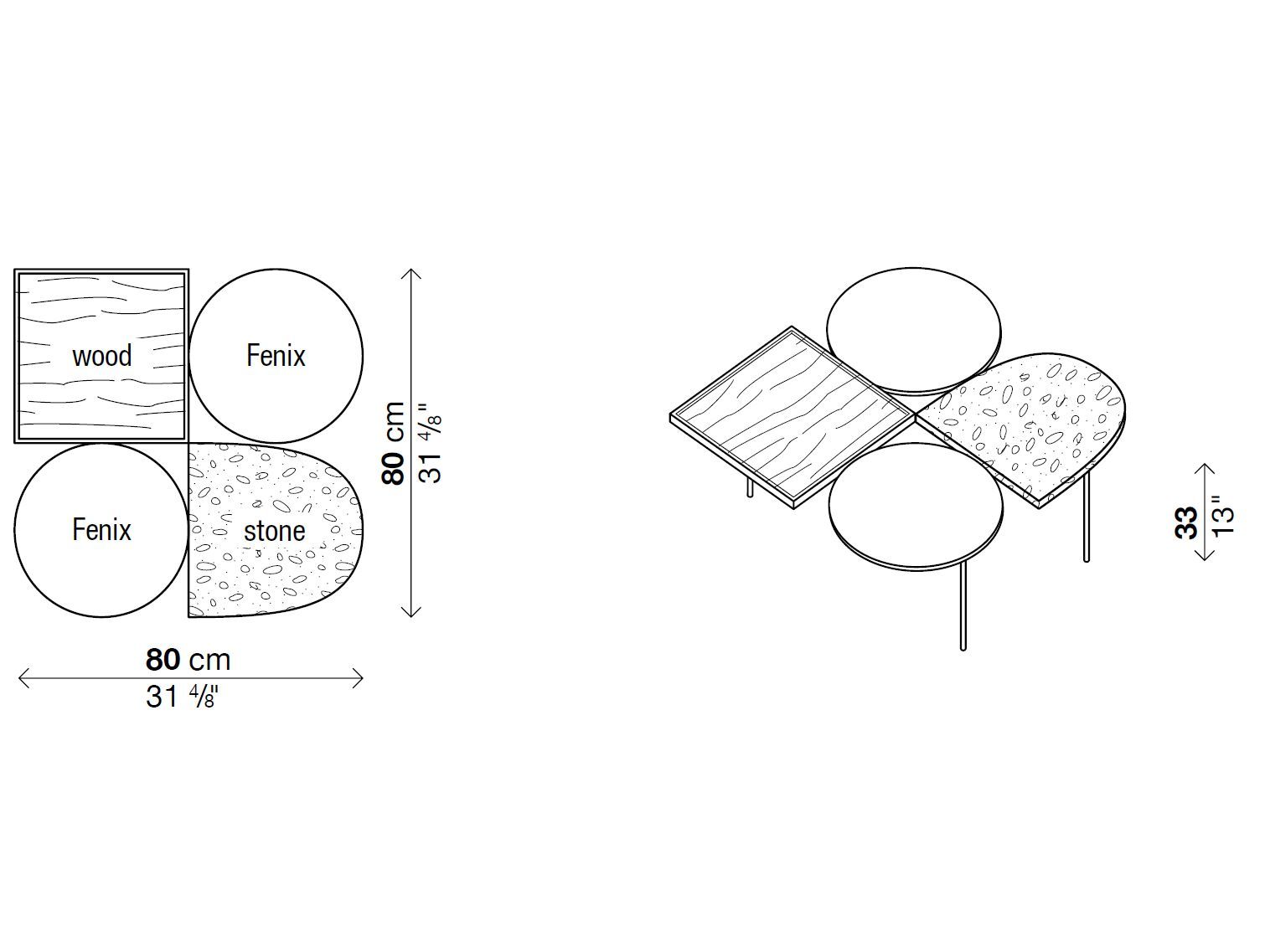 Квадратный журнальный столик Kristalia созвездия ARCH-00076172 - Вид №2