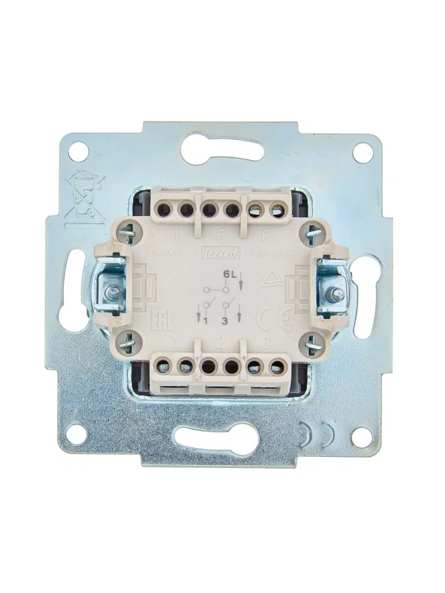 ASTI Выключатель двойной крем механизм LEZARD 7081-0388-101 - Вид №2