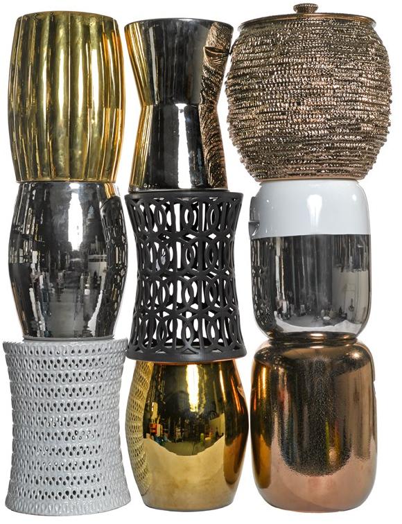 Pols Potten Низкий керамический табурет  240-030-008  - Вид №1