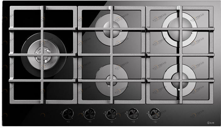 Ilve Газовая плита из закаленного стекла Professional plus Hcg90sck Santreyd 