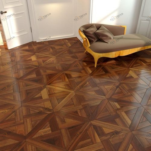 Модульный паркет Da Vinci Plat Орех Европейский (Грецкий) Натур (Гладкая) 510х510 мм 2600600716