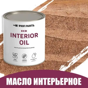 91314418 Масло для стен и потолков быстросохнущее Profipaints Eco Interior Oil 0.9 л Каштан STLM-0854658