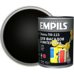 Эмаль ПФ-115 Empils PL глянцевая цвет чёрная 0.9 кг 18449412 STLM-2081656