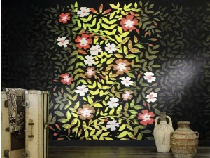 Élitis Огнестойкие моющиеся виниловые обои с цветочным узором Perles