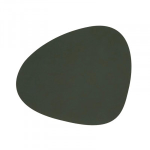 981066 NUPO dark green подстановочная салфетка фигурная 24x28 см, толщина 1,6 мм;LIND DNA