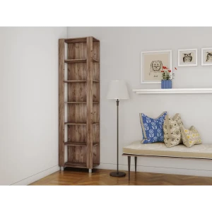 91814379 Стеллаж деревянный Мебельная компания е1 35x220x60 см ЛДСП цвет крафтовый дуб STLM-1389957