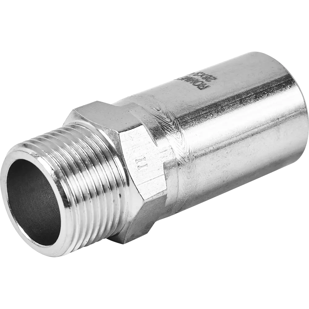Муфта переходная Rommer 3/4"x28 мм НПр-НР нержавеющая сталь 88011228 STLM-2016820 