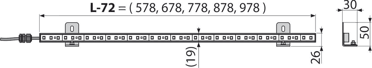 ALCA LIGHT – Подсветка APZ5 Spa, красный ALCAPLAST AEZ123 - Вид №2