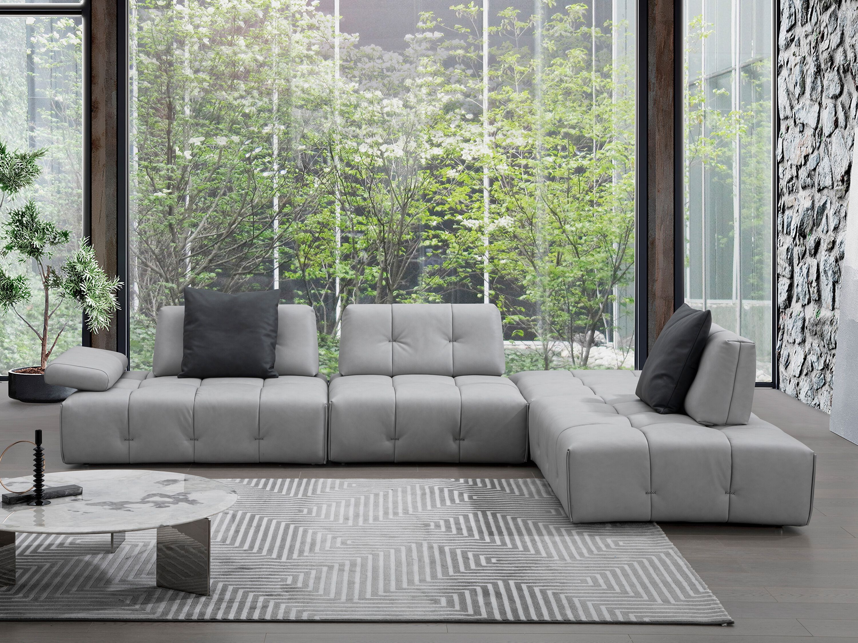 Кожаный модульный угловой диван CAMPO DE' FIORI LYME ARCH-00074297 - Вид №15