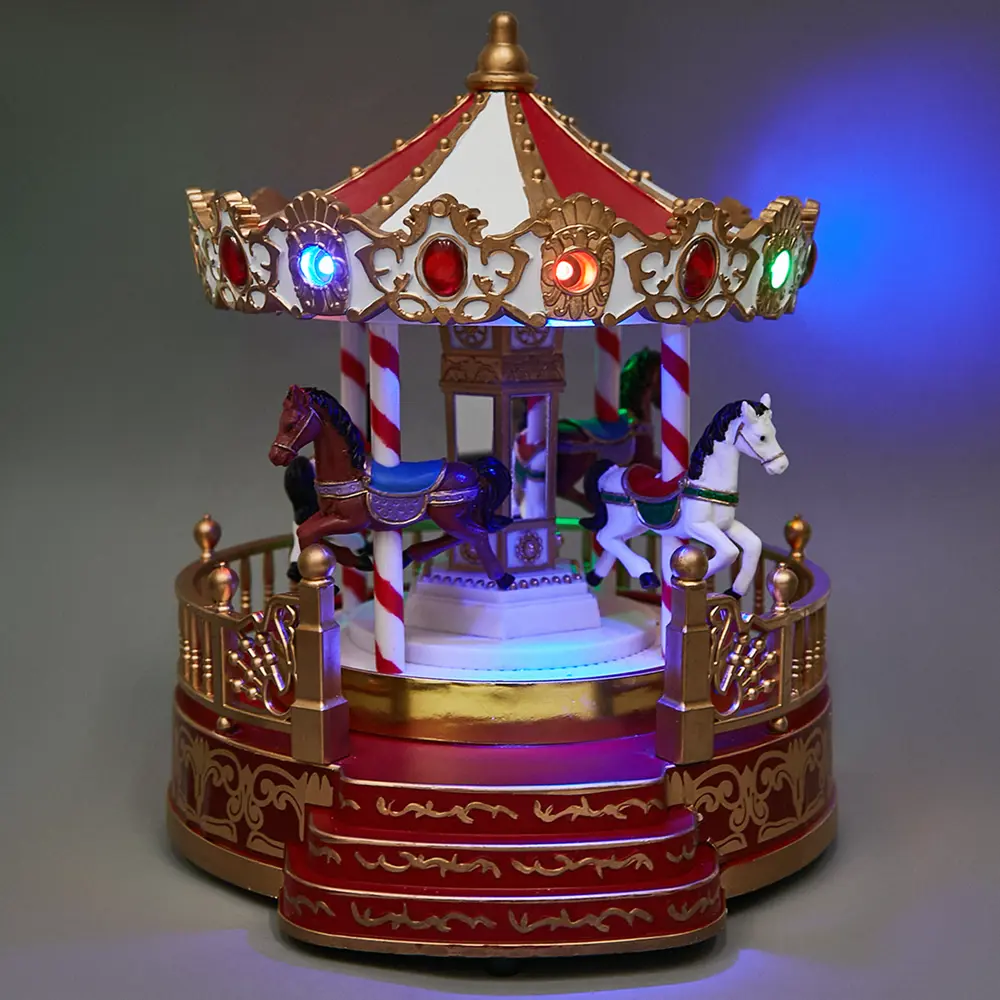 87547188 Композиция новогодняя светодиодная Карусель 20x18x23 см STLM-0955777 Santreyd  - Вид №3