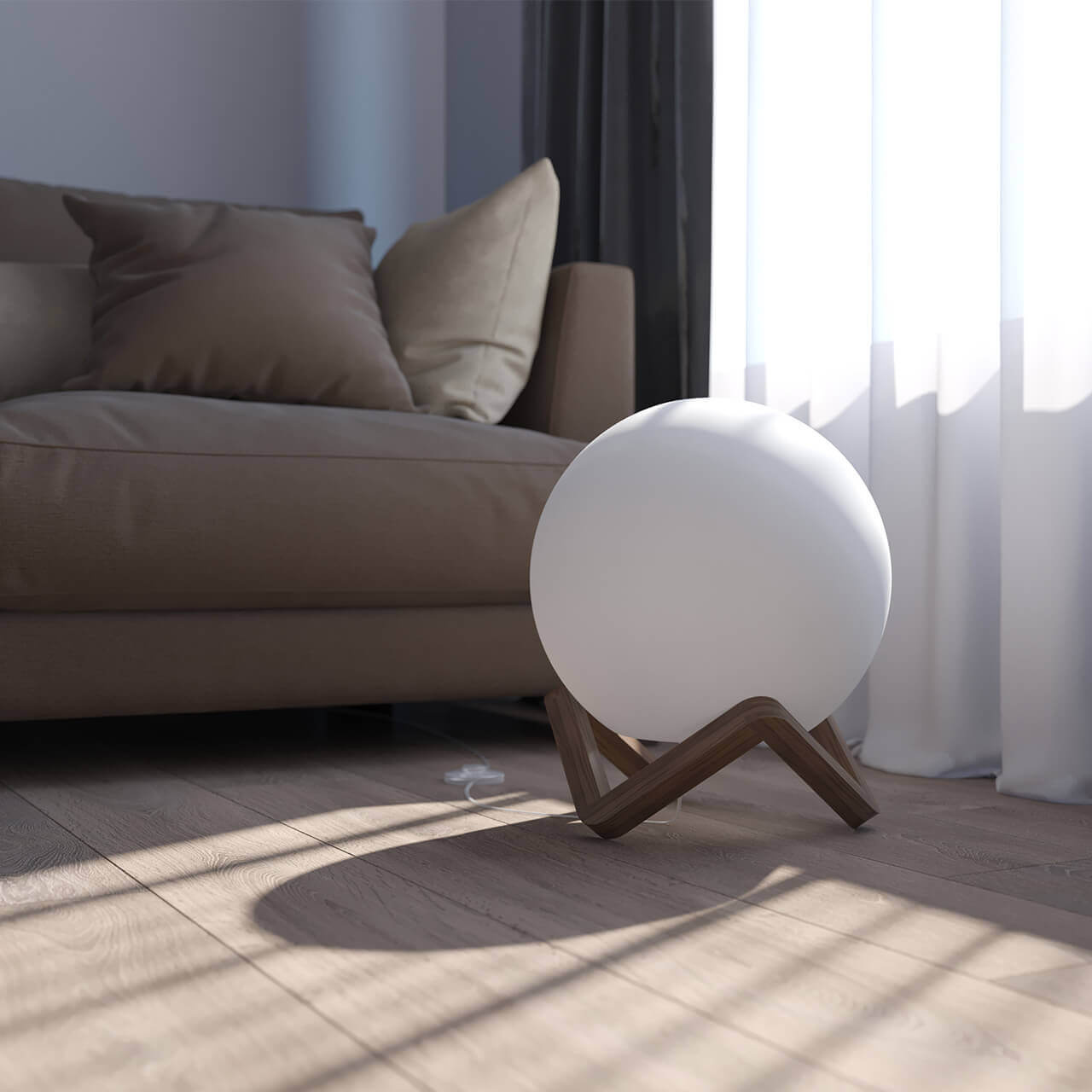 Напольно-настольный светильник m3light Wood 10721011 M3LIGHT ИНТЕРЬЕРНЫЕ 313727 Бежевый;белый  - Вид №1