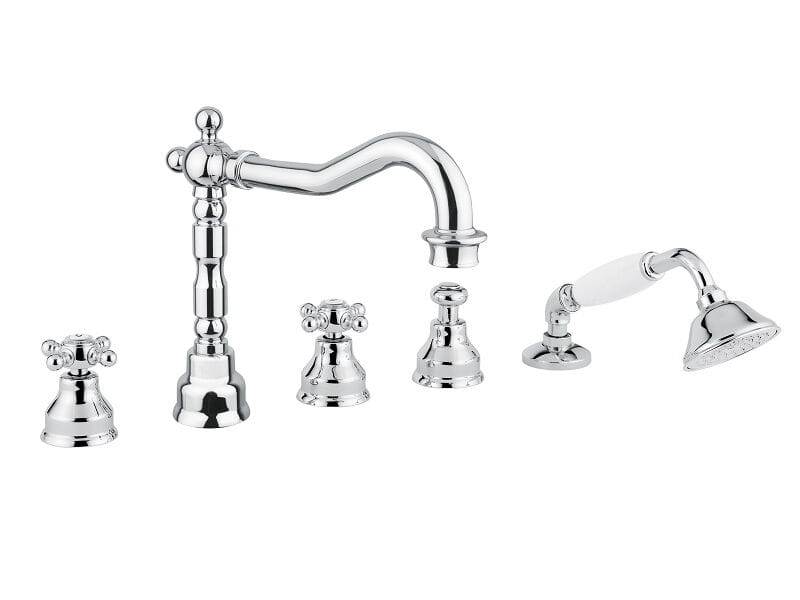 Хромированный латунный кран с 5 отверстиями Bugnatese REVIVAL ARCH-00027233