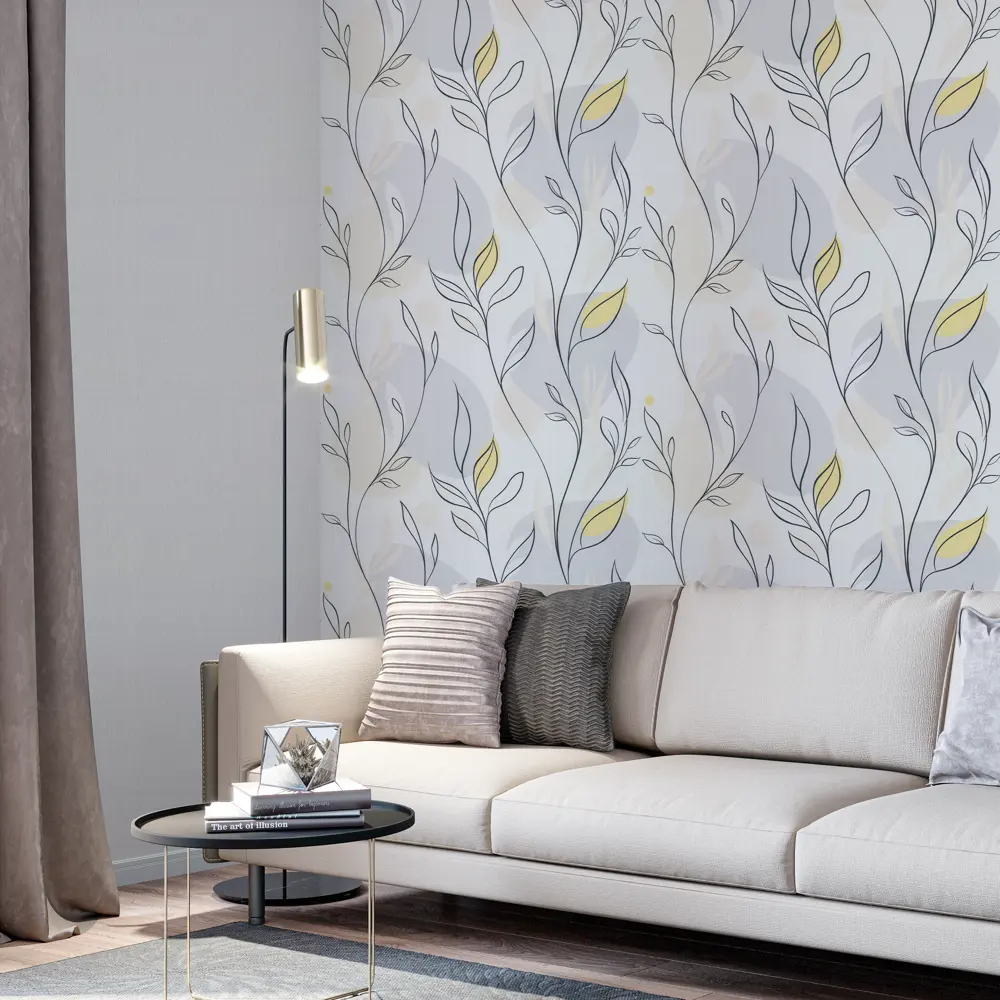 Обои флизелиновые Palitra Life Air 1 светло-серые PL72613-46 STLM-2147480 - Вид №5