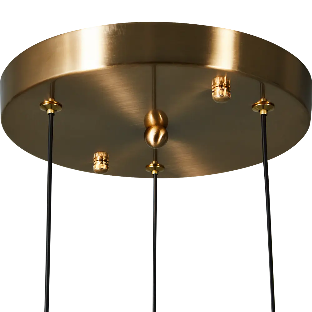 DE CITY Подвесная люстра Олимпия с тремя стеклянными плафонами в бронзовом исполнении 89391458 STLM-1570962 - Вид №5