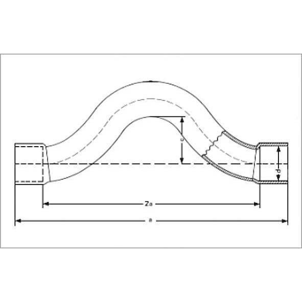 1508522 SANHA 5085 обвод ВП-ВП, медь 22 мм  - Вид №1