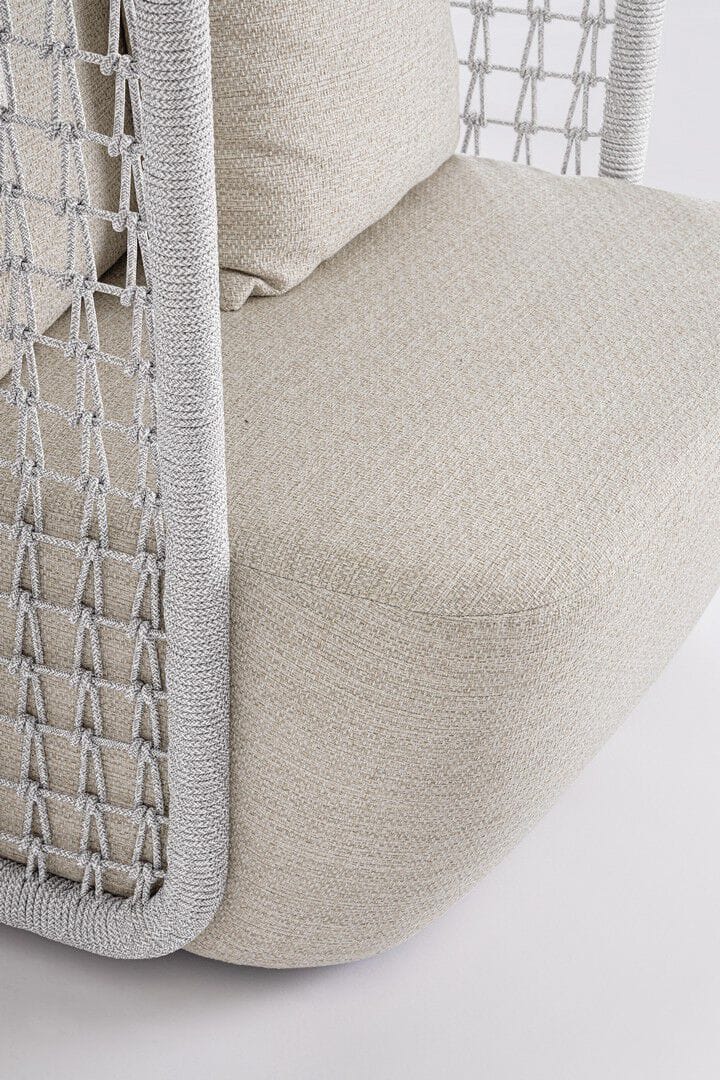 Веревочное и тканевое садовое кресло с высокой спинкой BIZZOTTO Kollar ARCH-00043118 - Вид №9