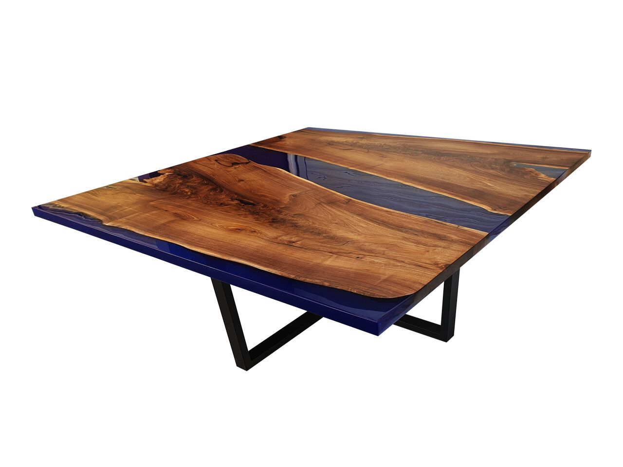 Квадратный стол из смолы и орехового дерева Legnor LEG2408733 / LEG2408742 ARCH-00079369 - Вид №1