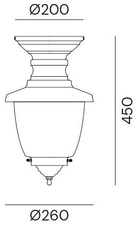 Il Fanale Уличный потолочный светильник из металла Venezia 248.03.ort - Вид №1