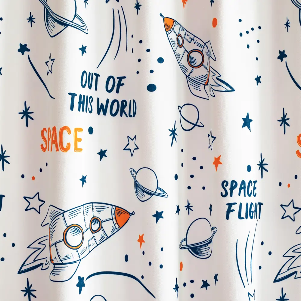 Штора на ленте Галактика 160x260 см цвет синий GARDEN STLM-2174676 - Вид №1