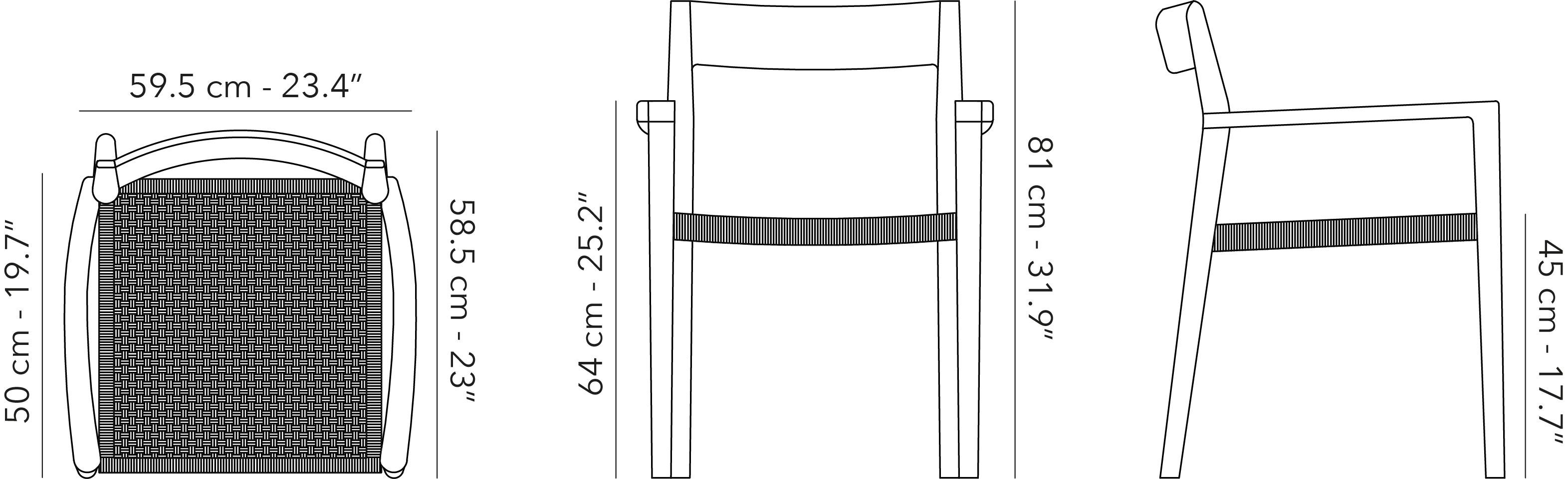 Стул из тикового дерева с подлокотниками Jardinico Dune ARCH-00107478 - Вид №4