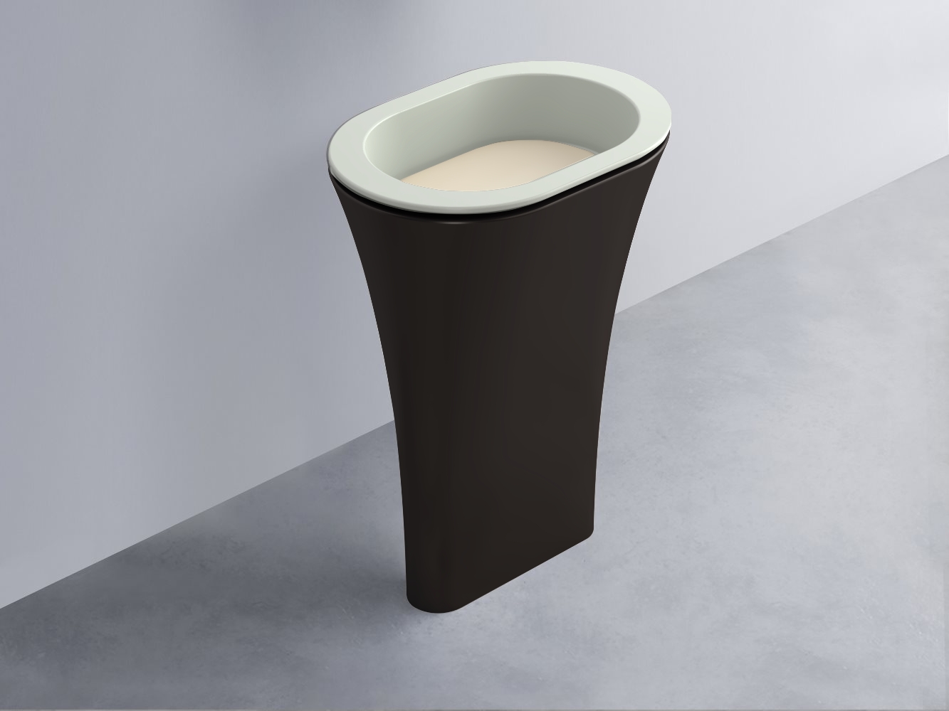 AMLA65-PM+AMPILO-LN+AMCOLO-LV Раковина Amedeo Ovale отдельностоящая cielo Enjoy + Amedeo Ceramica Cielo