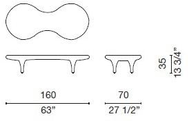 Cappellini Журнальный столик из стекловолокна Orgone Mn_5  - Вид №3