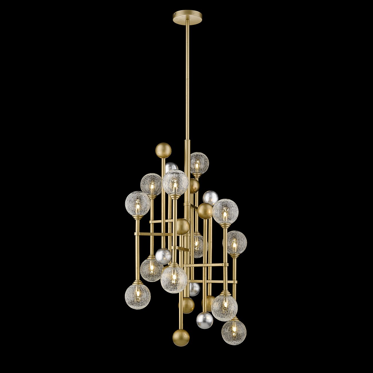 Светильник подвесной 100х60 см золотой Delight Collection P68084-12 DELIGHT COLLECTION ДИЗАЙНЕРСКИЕ 00-3883120 Золото;прозрачный  - Вид №2