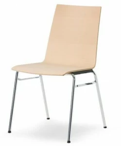 Wiesner-Hager Стул для конференций штабелируемый из дерева с высокой спинкой Update 6350