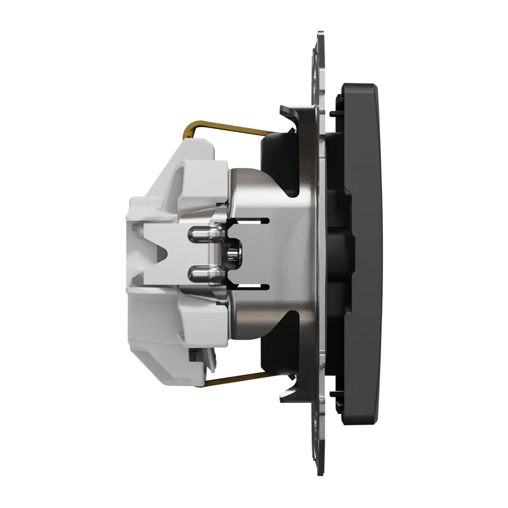 Розетка встраиваемая Systeme Electric Sedna Design с заземлением, цвет антрацит 84826904 STLM-2173672 - Вид №3