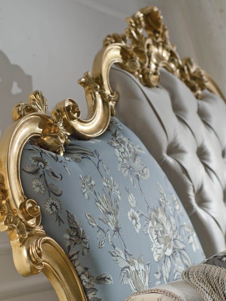 Деревянная двуспальная кровать с капитонным изголовьем CASA +39 Diamante ARCH-00032342 - Вид №1