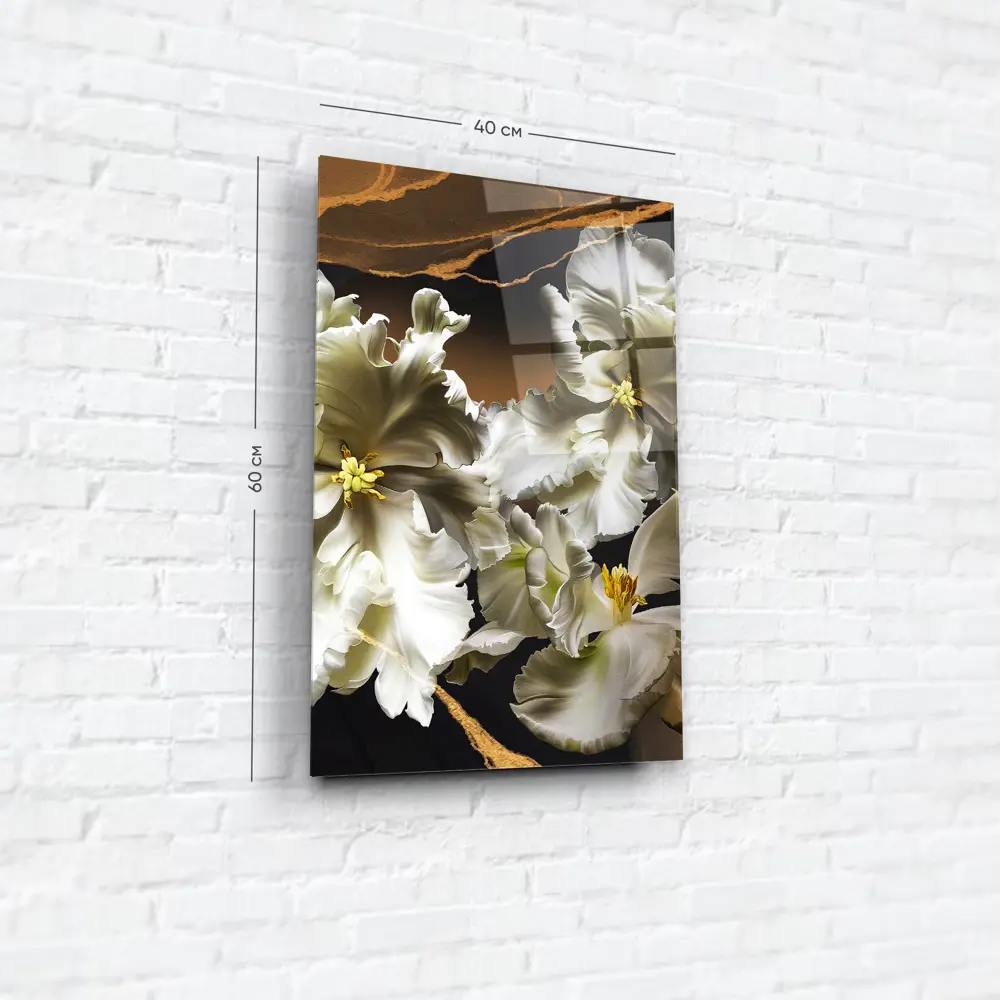Картина на стекле Белые ирисы 2 40x60 см 85282963 STLM-2065879 ARTABOSKO  - Вид №5