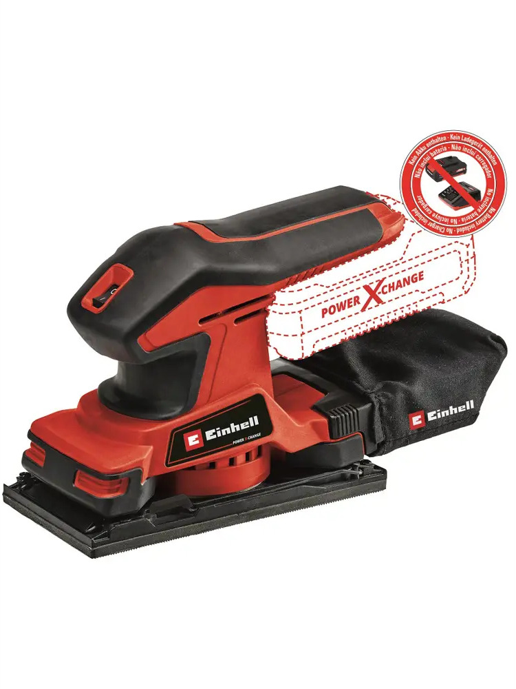 90282696 Вибрационная шлифмашина аккумуляторная Einhell PXC TC-OS 18/187 Li-Solo, 18 В Li-Ion, 97x187 мм, без АКБ и ЗУ STLM-0167426