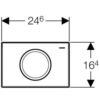115.120.21.1 смывная клавиша DELTA11 (пластик/хром) Santreyd  - Вид №1