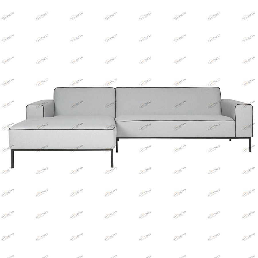 Диван угловой Ville, левосторонний, светло-серый Sits S1708