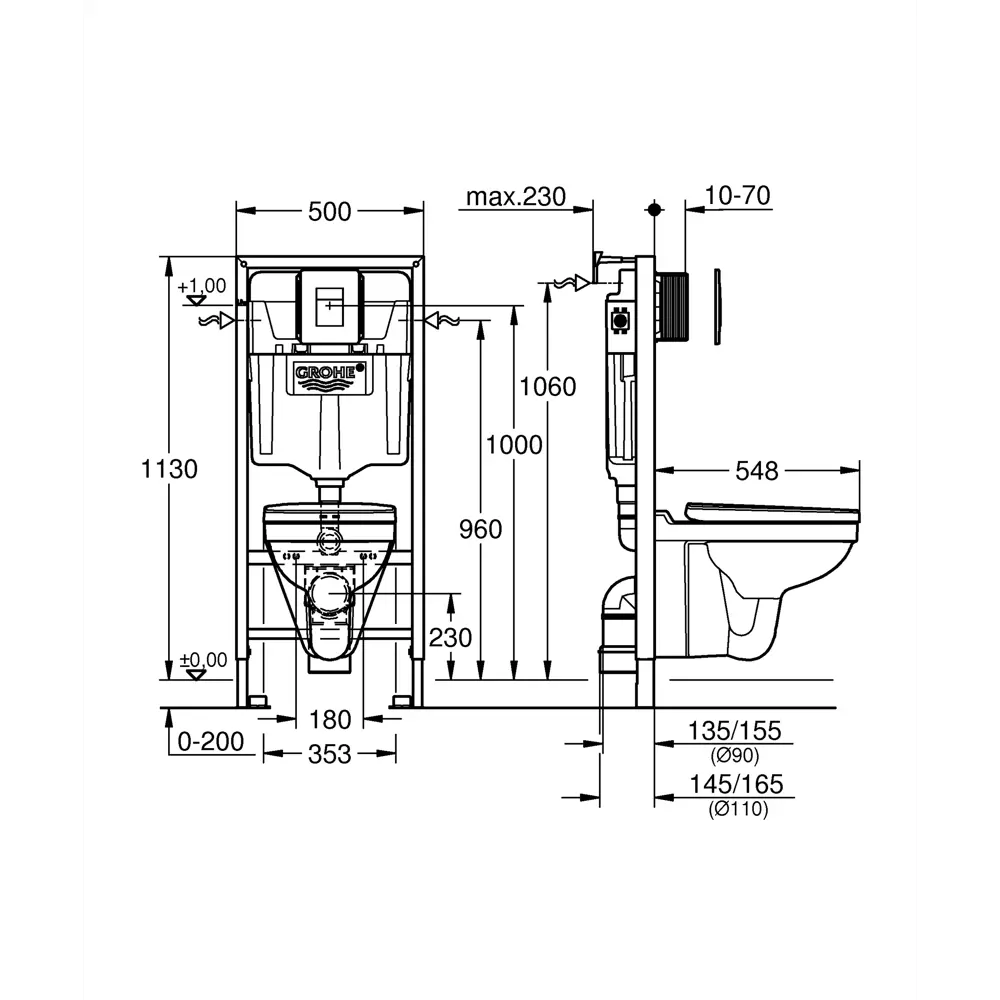 Комплект инсталляция с унитазом Grohe Solido 4 в 1 82108804 STLM-2063152 - Вид №8