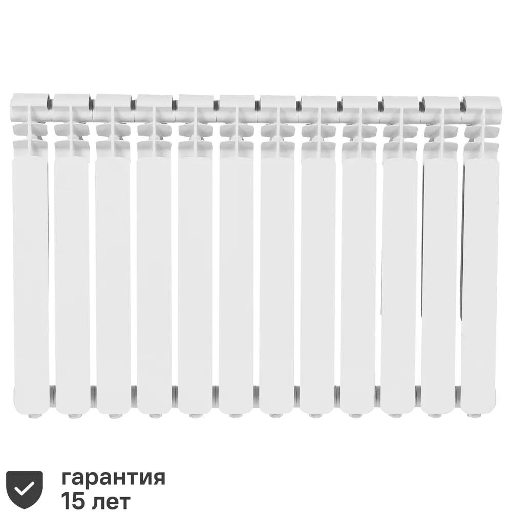 Радиатор Monlan Aluminium 500/70 алюминий 12 секций боковое подключение цвет белый STLM-2206268