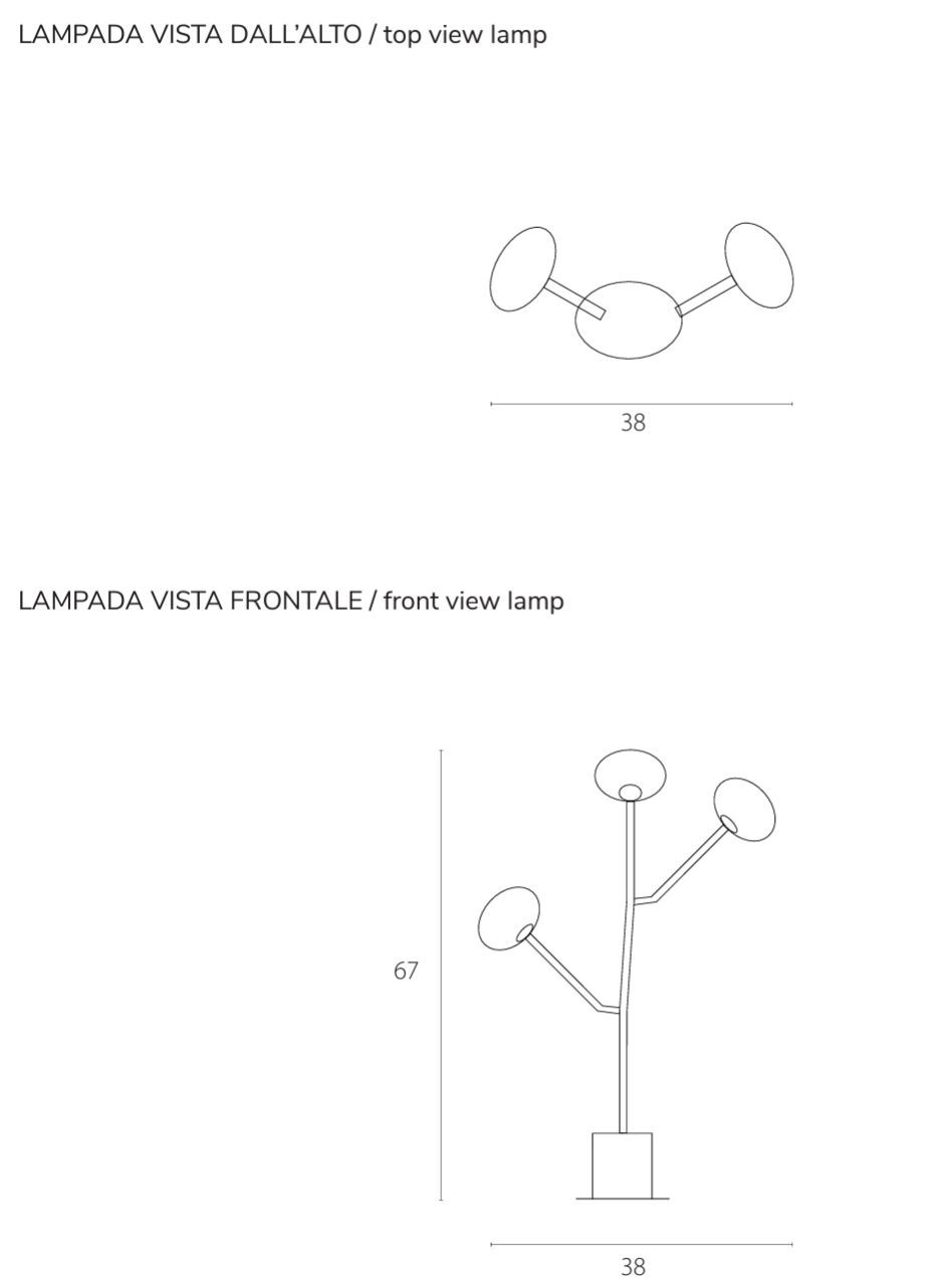 Окрашенная металлическая настольная лампа RIFLESSI Рами ARCH-00073460 - Вид №2