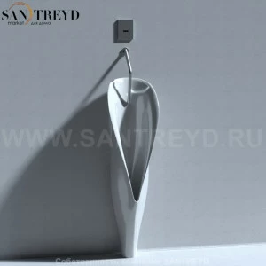 473001 Настенный писсуар, уринал с мушкой Kerasan Artwork