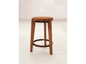 Кухонный стул из тикового дерева с подставкой для ног