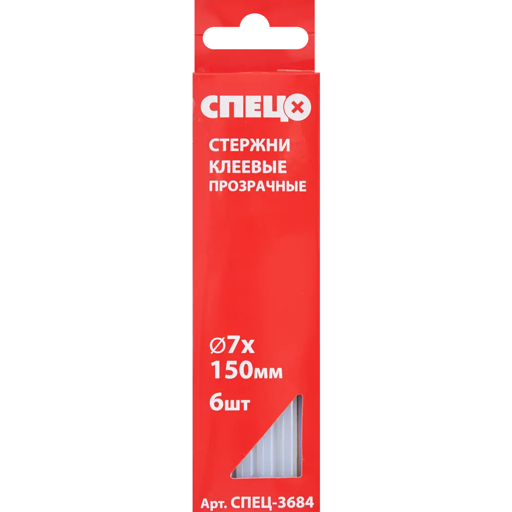 Клеевые стержни СПЕЦ для термопистолетов - прозрачные 7x150 мм, 6 шт 84547748 STLM-0849906 - Вид №2